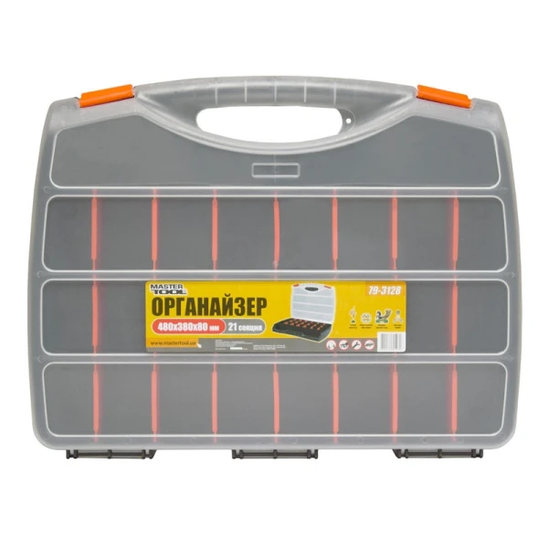 Органайзер із ручкою MASTERTOOL 24 секції 19" (480х380х80 мм) 79-3128
