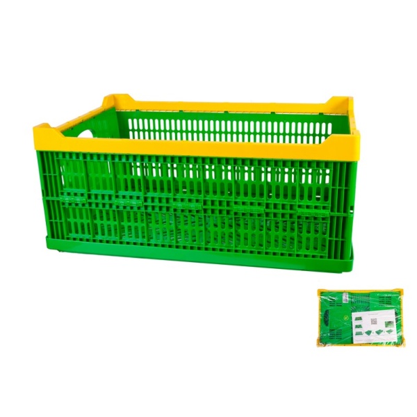 Скринька складна пластикова MASTERTOOL 600х400х240 мм зелена 79-3952