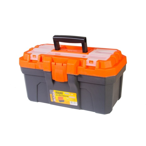 Скринька для інструменту MASTERTOOL 16" (410х230х205 мм) посилена пластикові замки 79-6026
