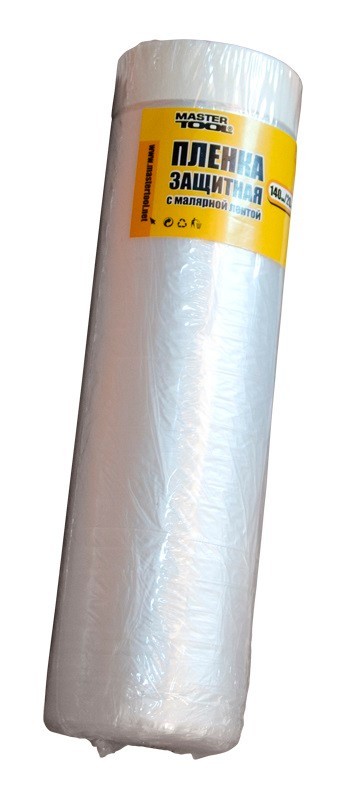 79-9001.jpg Плівка захисна з малярською стрічкою MASTERTOOL 1400 мм 20 м 79-9001 - Зображення 1