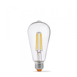 LED лампа VIDEX Filament ST64FD 6W E27 4100K 220V диммерна (VL-ST64FD-06274) - Зображення 2