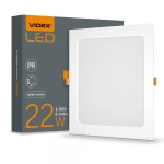 LED світильникBack вбудований квадрат VIDEX 22W 5000K