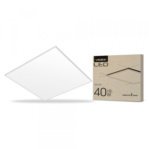 LED панель VIDEX 40W 4100K 220V матова 5шт (VL-P404W)