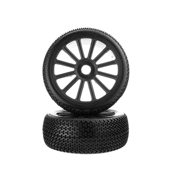 1:8 Black Rim & Tire Complete For Buggy (821001B+821002) 2P