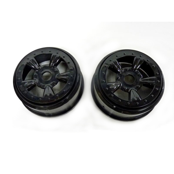 (8E132BL) Black Rims For Short Course Truck 2P