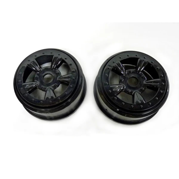 (8E132BL) Black Rims For Short Course Truck 2P