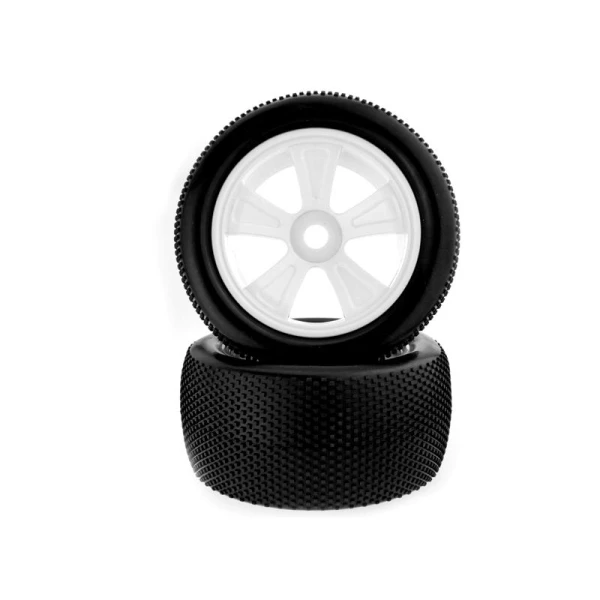 1:8 White Rim & Tire Complete for Truggy (823001W+823002) 2P