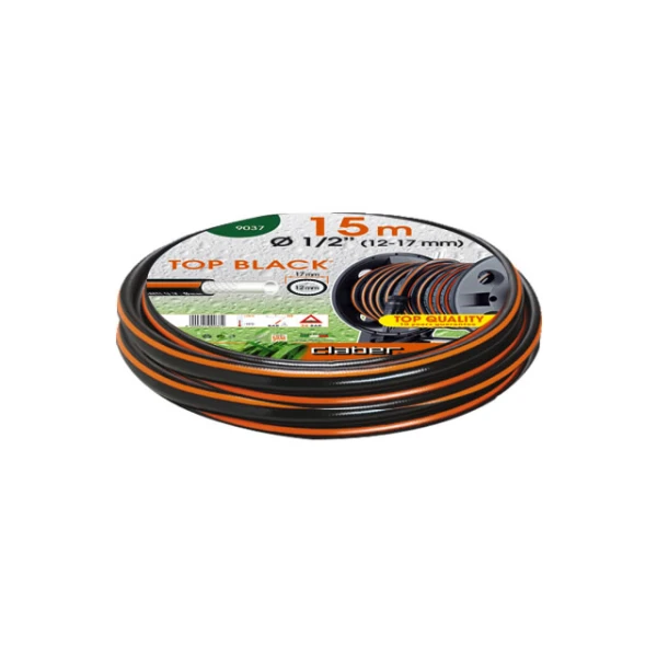 Шланг для поливу Claber Top-Black 9037, 15 м 1/2" чорний