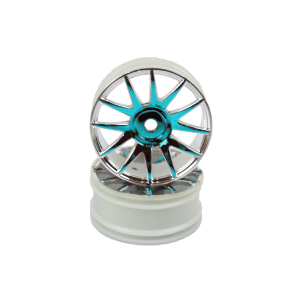 Blue Chrome Wheel Rims 2P