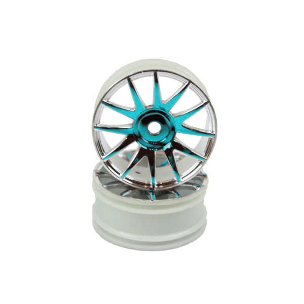 Blue Chrome Wheel Rims 2P