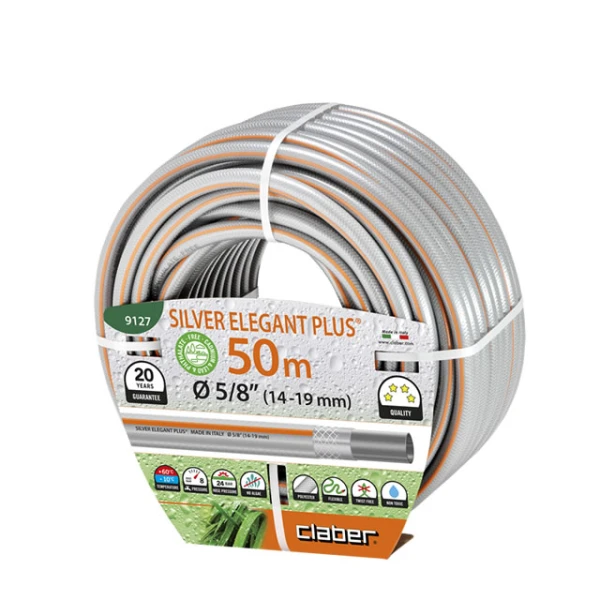 Claber Шланг поливальний 5/8" 50м Silver Elegant Plus