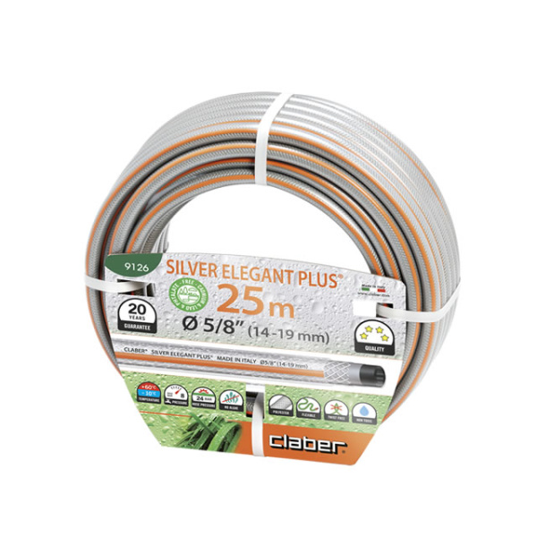 Claber Шланг поливальний 5/8" 25м Silver Elegant Plus