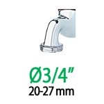 Claber Штуцер 1/2"-3/4"В*16/6мм для крапельної трубки 1/4"-1/2" - Зображення 3