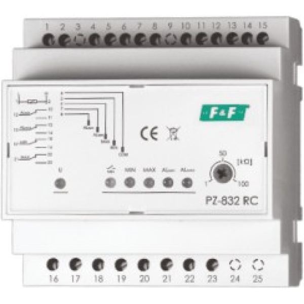 Реле рівня рідини F&F PZ-832RC B (чотирирівневе)