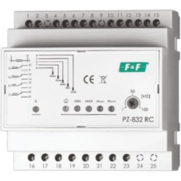 Реле рівня рідини F&F PZ-832RC B (чотирирівневе)