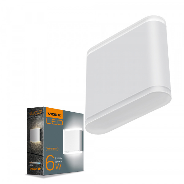 LED Світильник архітектурний IP54 VIDEX 6W 2700K білий (VL-AR06-062W)