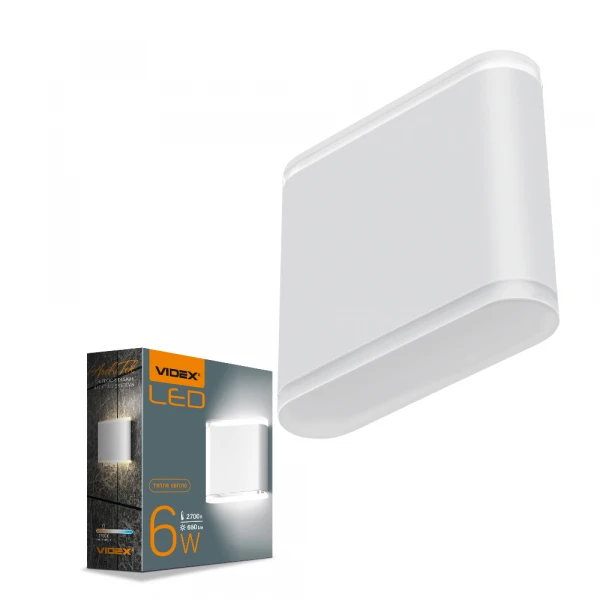 LED Світильник архітектурний IP54 VIDEX 6W 2700K білий (VL-AR06-062W)