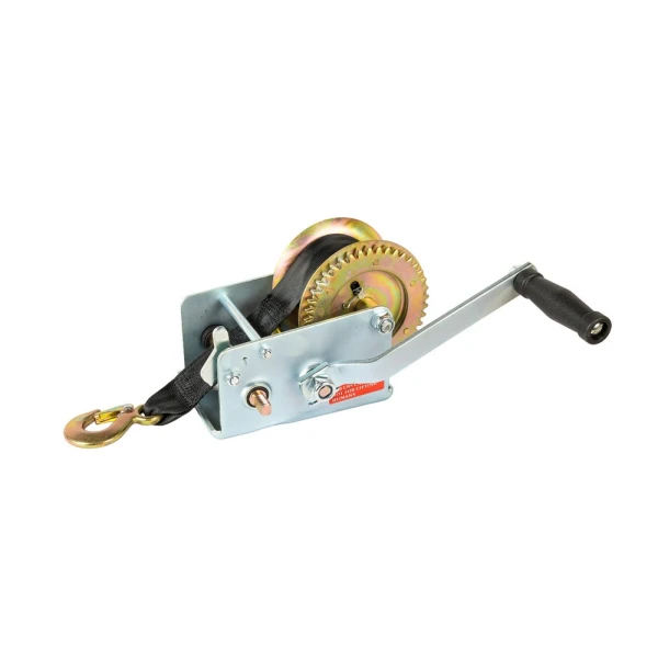 Лебідка барабанна MASTERTOOL 907 кг ремень 8 м 86-8290