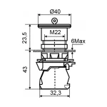 TB5-AS542 Кнопка безпеки. Повернення поворотом. d40mm - Зображення 7