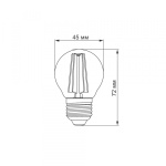 LED лампа TITANUM Filament G45 4W E27 4100K - Зображення 3