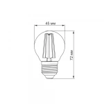 LED лампа TITANUM Filament G45 4W E27 4100K - Зображення 3
