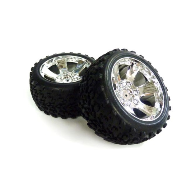 1:10 Tire Unit (Chromed) 2P