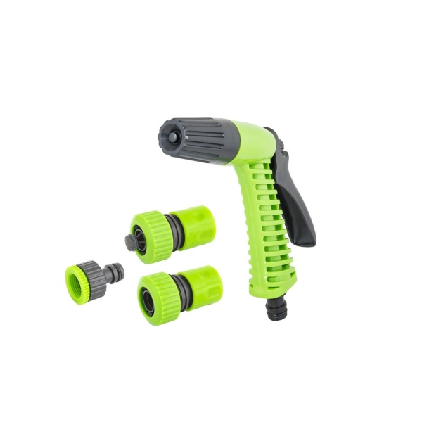 Набір для поливу MASTERTOOL 4 шт (Пістолет/Адаптер 1/2" ВР-3/4" ВР/Конектор 3/4"/Конектор 3/4" STOP) 92-9340