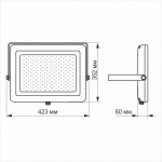 LED прожектор VIDEX PREMIUM 150W 5000K 220V White 1шт (VL-F1505W) - Зображення 3
