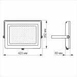 LED прожектор VIDEX PREMIUM 150W 5000K 220V White 1шт (VL-F1505W) - Зображення 3