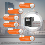 Комплект резервного живлення для котла і теплої підлоги LP (LogicPower) ДБЖ + гелева батарея (UPS W800VA + АКБ GL 1400W) - Зображення 2