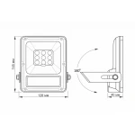 LED прожектор автономний VIDEX 10W 5000K - Зображення 6