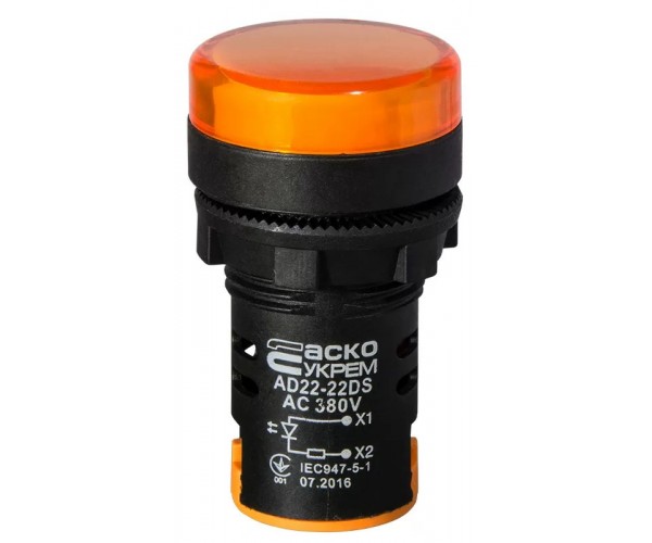 AD22-22DS_y_1-600x500-1.jpg Сигнальна арматура AD22-22DS жовта 380V АC - Зображення 1