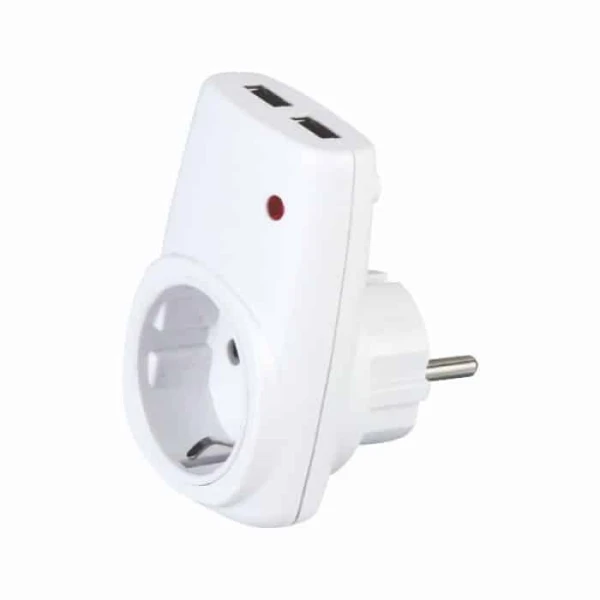 Розетка із заземленням + USB AXIS