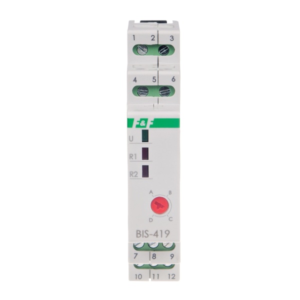 Імпульсне бістабільне реле BIS-419-LED, 4 функції, 230В