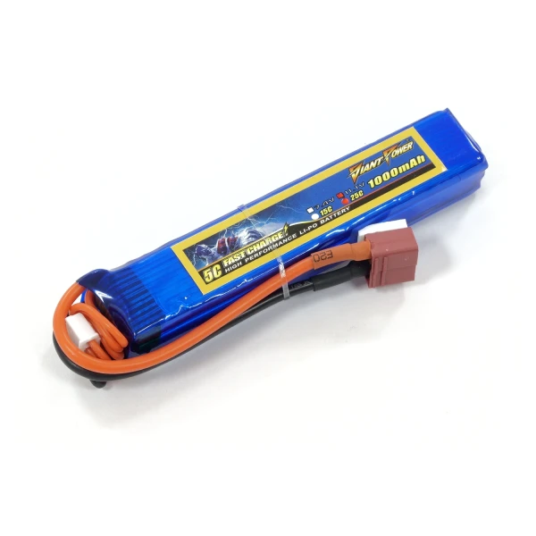 Акумулятор для страйкболу Giant Power (Dinogy) Li-Pol 1000 мАг 11.1 В 103x20x16,5 мм T-Plug