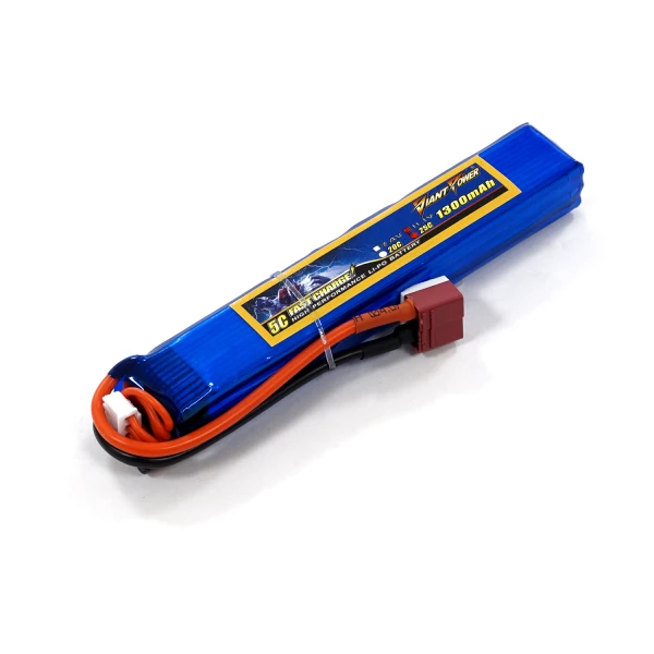 Акумулятор для страйкболу Giant Power (Dinogy) Li-Pol 1300 мАг 11.1 В 130x21x18 мм T-Plug