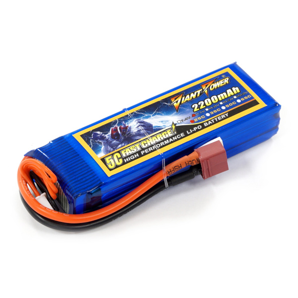 Акумулятор для страйкболу Giant Power (Dinogy) Li-Pol 2200 мАг 11.1 В 102x34x24 мм T-Plug