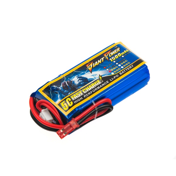 Акумулятор для керованої моделі Giant Power (Dinogy) Li-Pol 1500 мАг 7.4 В 19x32x61 мм JST