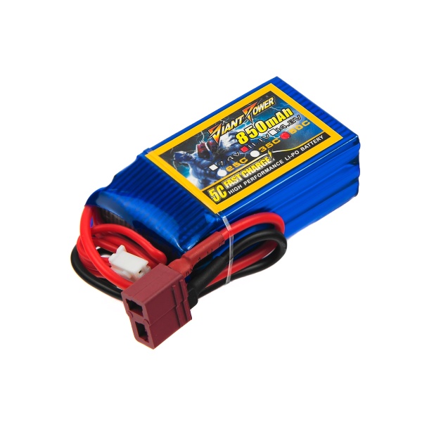 Акумулятор для керованої моделі Giant Power (Dinogy) Li-Pol 850 мАг 11.1 В 21x30x54 мм T-Plug