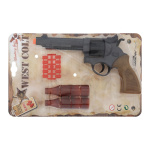 Іграшковий пістолет Edison Giocattoli West Colt 28см 8-зарядний з мішенню та кульками (465/32)
