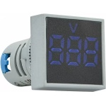 Квадратний цифровий вимірювач напруги ED16-22FVD 30-500В АС (синій) - Зображення 3
