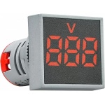 Квадратний цифровий вимірювач напруги ED16-22FVD 30-500В АС (червоний) - Зображення 2