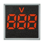 Квадратний цифровий вимірювач напруги ED16-22FVD 30-500В АС (червоний)