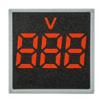 Квадратний цифровий вимірювач напруги ED16-22FVD 30-500В АС (червоний)