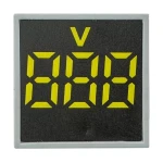 Квадратний цифровий вимірювач напруги ED16-22FVD 30-500В АС (жовтий) - Зображення 2