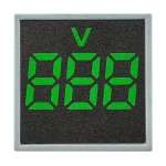 Квадратний цифровий вимірювач напруги ED16-22FVD 30-500В АС (зелений)