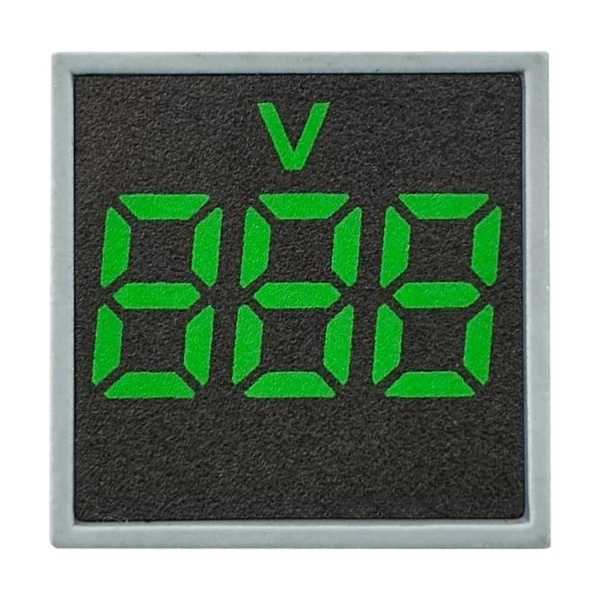 Квадратний цифровий вимірювач напруги ED16-22FVD 30-500В АС (зелений)