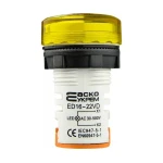 Круглий цифровий вимірювач напруги ED16-22VD 30-500В АС (жовтий) - Зображення 4