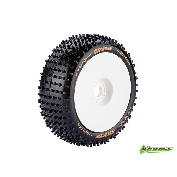 Колеса Louise Buggy 1/8 Racing B-SPIKE Soft білі 2шт (L-T3122SW)