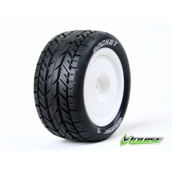 Колеса Louise Buggy 1/10 E-ROCKET Soft 12мм задні білі 2шт (L-T3188SWKR)